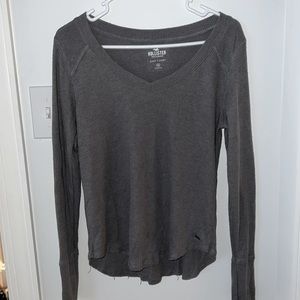 Grey Long Sleeve Hollister Tee